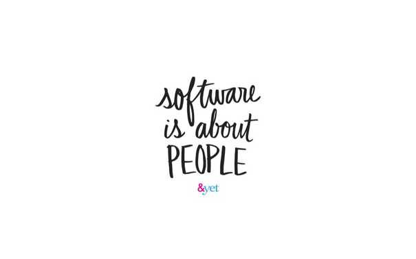 Software is about people white wallpaper